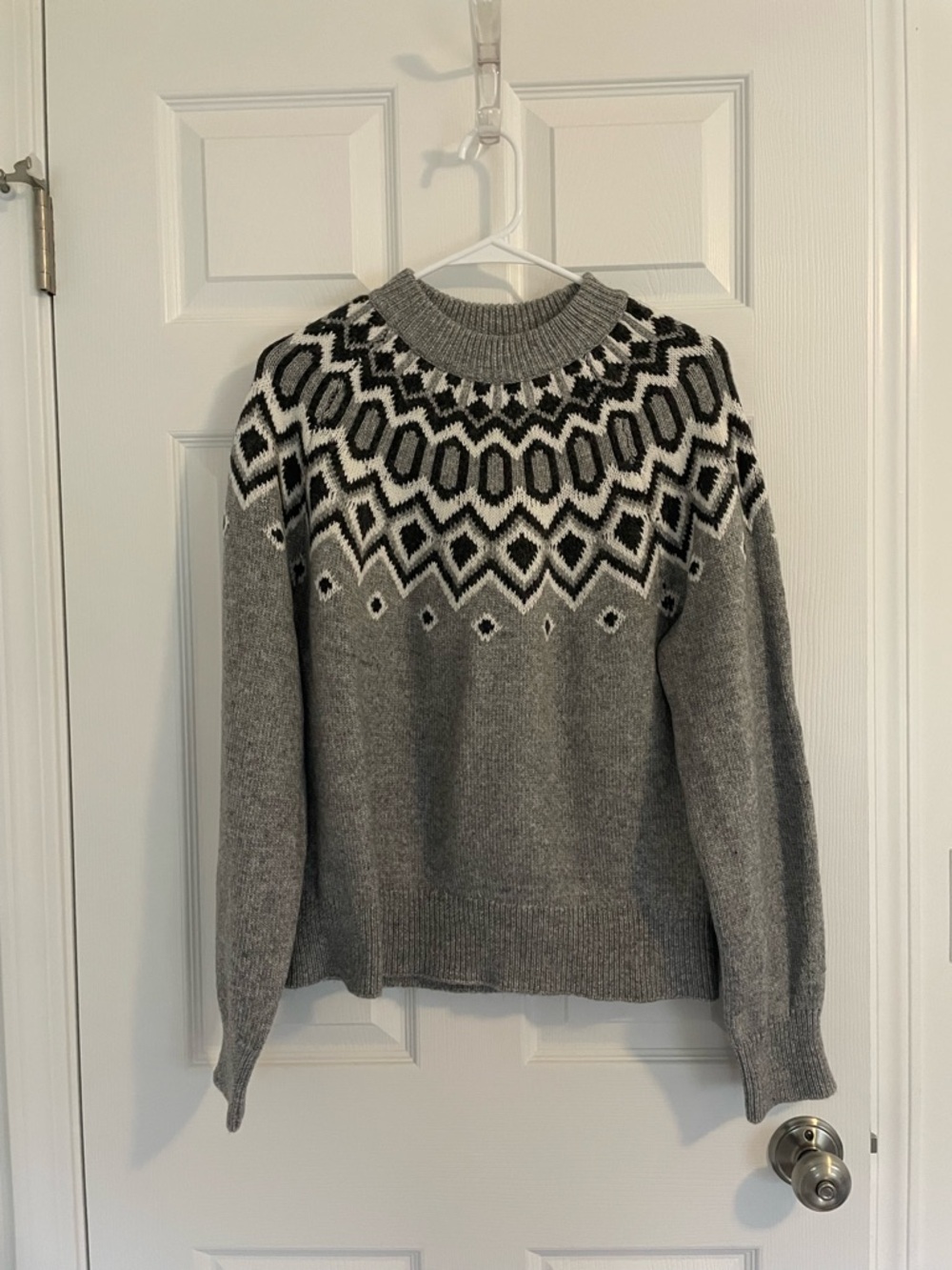 H&M Gray and Black Marled Knit Sweater